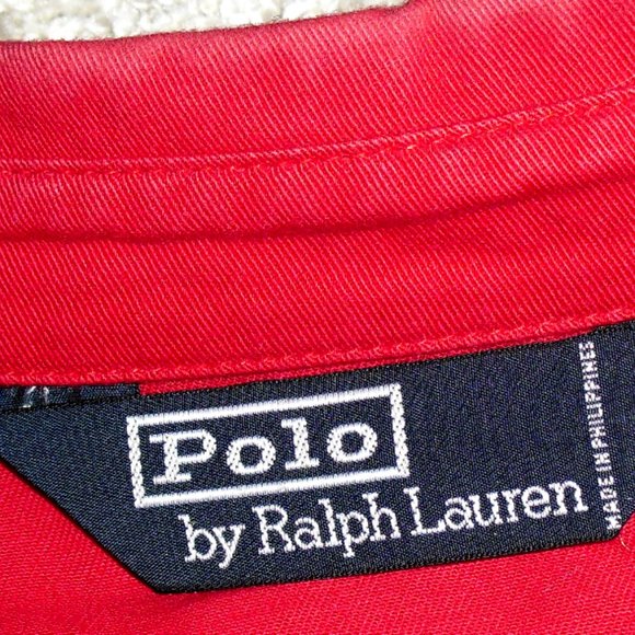 Ralph Lauren Polo $148 Mens sz. Large Poplin Style Cotton Zip Up Red Jacket New - Picture 3 of 7